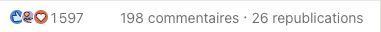 Engagement LinkedIn 1597 réactions